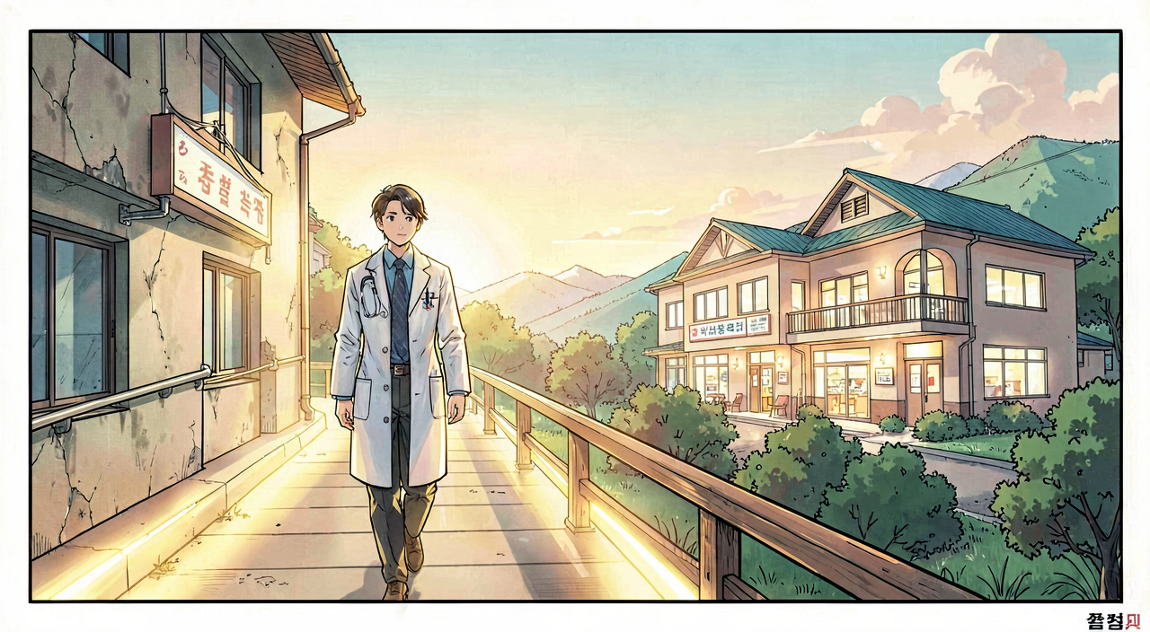 피부·성형 클리닉을 발달·기능의학 클리닉으로 바꾸는 원장 웹툰 일러스트